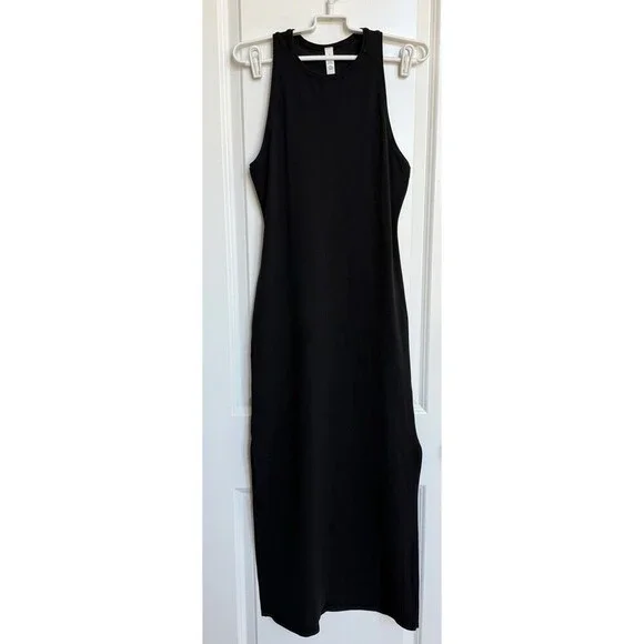 Lululemon Get Going Dress Black 6 Athletic Slim Fitting Midi Dress Casual Travel - Picture 2 of 7